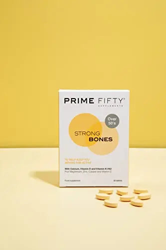 Prime Fifty Strong Bones Supplements – 28 Multivitamin Tablets with Calcium, Magnesium - AB Mystery