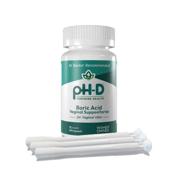 pH-D Feminine Health - Boric Acid Starter Bundle - pH-D Boric Acid Vaginal Suppositories 12 Count