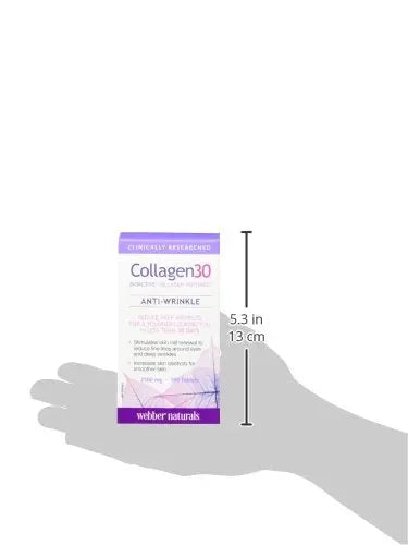 Webber Naturals Collagen30® Bioactive Collagen Peptides 2500 mg 180 Tablets - AB Mystery
