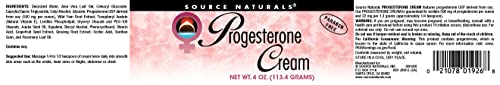 Source Naturals Progesterone Cream - Women's Health Support - High Purity, Paraben Free - 4 Ounce Jar - AB Mystery