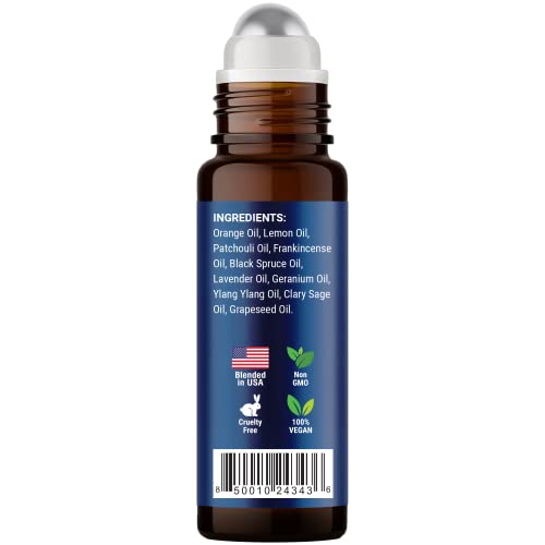 Stress Ease Essential Oil Roll On Blend 10ml - Natural Stress Relief Essential Oils Roll - AB Mystery