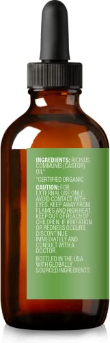 Cliganic Organic Castor Oil, 100% Pure (2oz with Eyelash Kit) - For Eyelashes, Eyebrows, Hair & Skin - AB Mystery