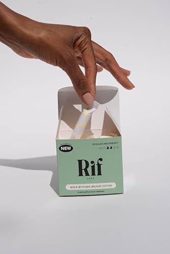 Rif Care Organic Cotton Non Applicator Tampons Regular Absorbency 18 Count - AB Mystery