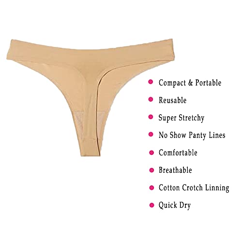 to-Go Panty Kit Includes 4 Items Seamless Thong Underwear Fresh Wipe Pantyliner & Washbag Travel - AB Mystery