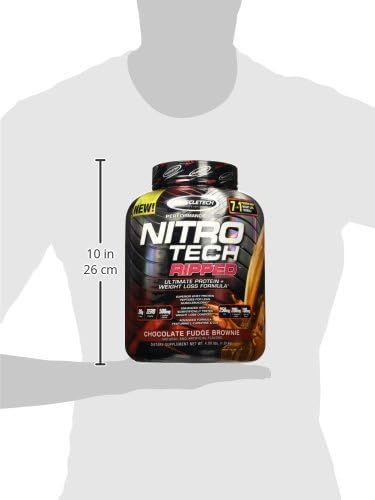 MuscleTech Nitro-Tech Ripped Lean Whey Protein Powder Whey Protein Isolate Weight - AB Mystery