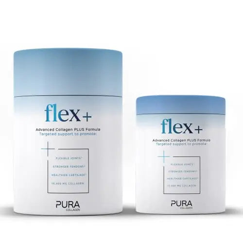 Pura Collagen Powdered Supplement Flex+, 10,000 mg Hydrolysed Peptides, Vitamin C & Manganese - AB Mystery
