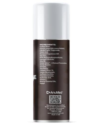 ANUMED - All Natural (P75mg) Bioidentical Progesterone Cream with Hyaluronic Acid and E - AB Mystery