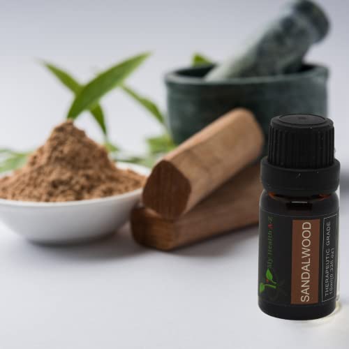 My Health A-Z Sandalwood Essential Oil, Organic 10ml (Santalum Album) Extracted - AB Mystery