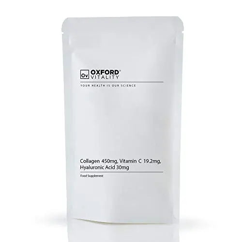 Collagen 450mg, Vitamin C 19.2mg, Hyaluronic Acid 30mg Capsules | Bones & Skin Ov OXFORD VITALITY