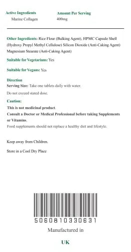 NATURE'S VITALITY'S Marine Collagen Capsules 400mg 60 Capsules 2 - AB Mystery