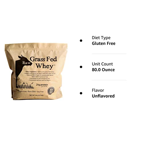 100% Raw Grass Fed Whey - Happy Healthy Cows, COLD PROCESSED Undenatured - AB Mystery
