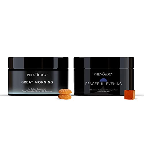 Phenology Menopause Relief Daily Duet with Melatonin 3mg – Morning & Evening Jars, 30 Day Supply