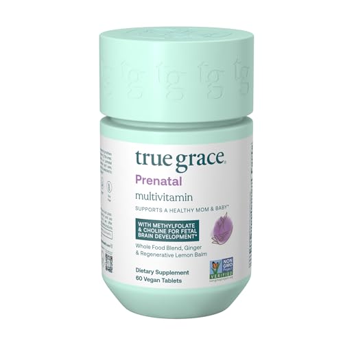 True Grace Prenatal Multivitamin - 60 Vegan Tablets - Supports a Healthy Mom & Baby