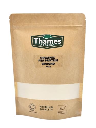 Thames Organic Organic Pea Protein Ground - Premium Vegan Supplement for Muscle Growth & Dietary Plans 250g Thames Organic