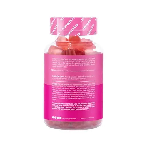 Novomins Collagen Gummies - Marine Collagen Gummies - Superior Type 1 Hydrolysed Collagen novomins