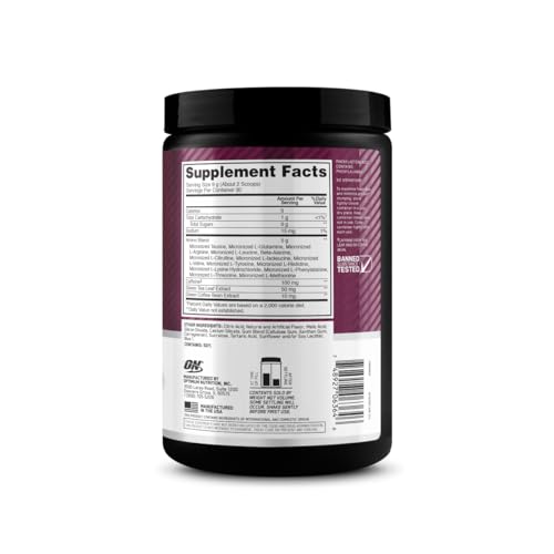 Optimum Nutrition Amino Energy - Pre Workout with Green Tea, BCAA, Amino Acids - AB Mystery