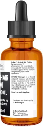 Dr Berg's (All In One) Hair Growth Serum w/Jojoba Oil & Castor Oil For Fuller Thicker Hair - AB Mystery