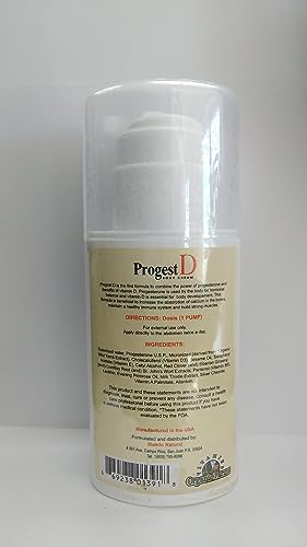 Progest D Progesterone Body Cream Net Wt. 4oz / 85.5g - Transdermal use only, Progesterone - AB Mystery