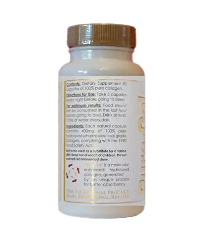 Pure-COL Collagen 90 Capsules 400mg Bio-Active Matrix High Strength Collagen Tablets - AB Mystery