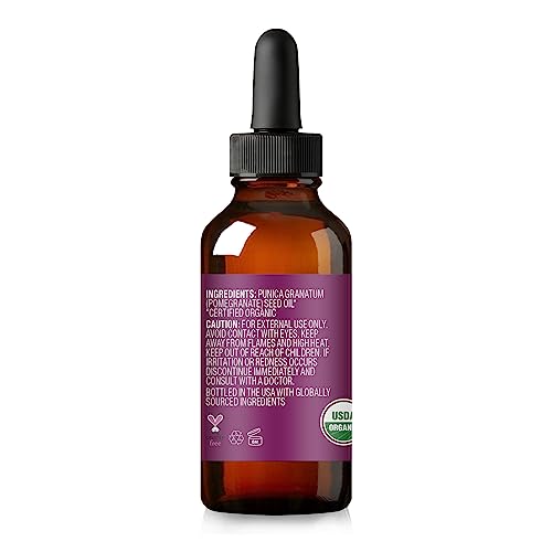 Cliganic Organic Pomegranate Seed Oil, 100% Pure - For Face, Skin | Natural Cold Pressed Unrefined - AB Mystery