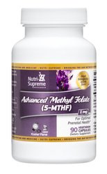 Nutri Supreme Advanced Methyl Folate (5-MTHF) 1 mg 90 Count
