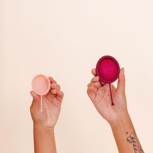 Pixie Cup 2 Menstrual Discs - Most Comfortable Reusable Period Discs - Removable Stem - AB Mystery