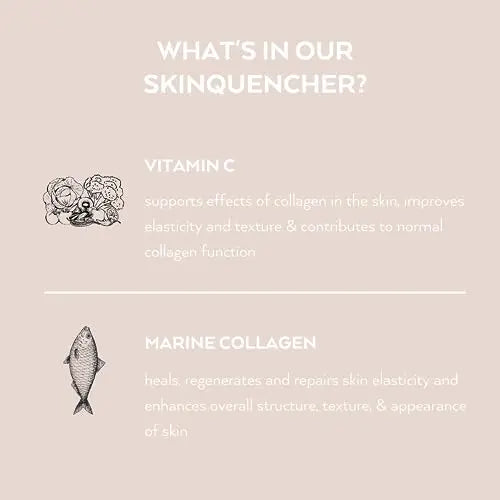 Simone Thomas Wellness, SkinQuencher Marine Collagen with Vitamin C, Food Supplement 60 Capsules - AB Mystery