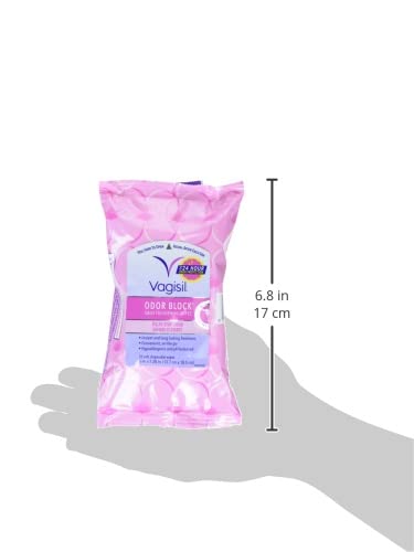Vagisil Odor Block Daily Freshening Wipes for Feminine Hygiene in Resealable Pouch - AB Mystery