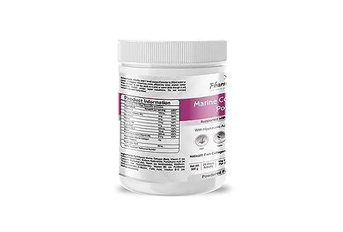 Pharmanostix Hydrolysed Marine Collagen Plus Powder 300g - 10,000mg Collagen with Hyaluronic Acid - AB Mystery