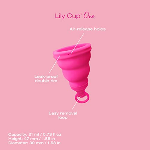 Intimina Lily Cup One - Collapsible Disposable Menstrual Cups for Beginners, Small Menstrual Cup - AB Mystery