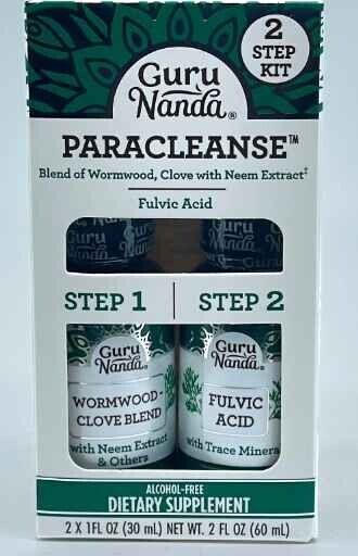 GuruNanda Paracleanse with Wormwood, Clove & Fulvic Acid with Neem Extract - 2 Step - AB Mystery