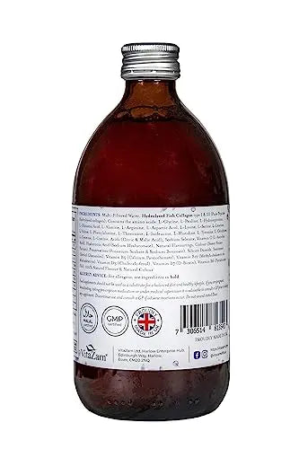 Diamond Elixir Marine Liquid Collagen Type 1 & 3 Hydrolysed Collagen Peptides 10000mg VitaZam