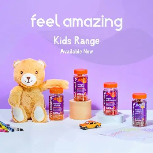 Feel Amazing Bone & Joint Complex Gummies - with Calcium, Vitamin D3 & Marine Collagen - 60 Grapefruit-Flavored Gummies - 30-Day Supply (1) Feel Amazing