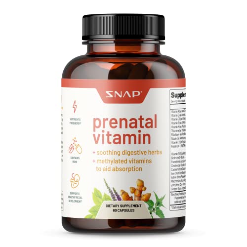Snap Supplements Prenatal Vitamin with Iron, Vitamin B12, Folic Acid, Botanical Blend