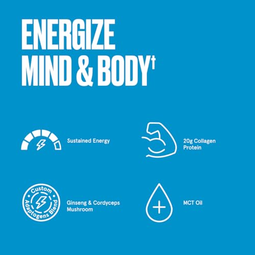 Bulletproof Vanilla Bean Energy Collagen Protein Powder, 18.3 Ounces, Caffeine-Free Fuel - AB Mystery