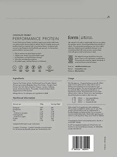 Form Performance Protein - Vegan Protein Powder - 30g of Plant Based Protein per Serving Form
