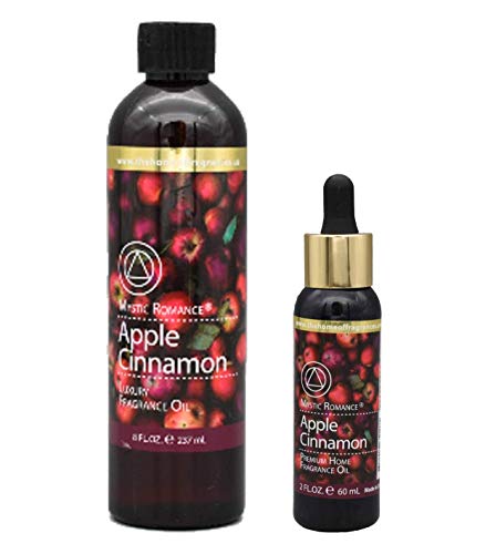 Apple Cinnamon 8oz and 2oz Fragrance Oil Set (Two Bottles, one with Dropper) - AB Mystery