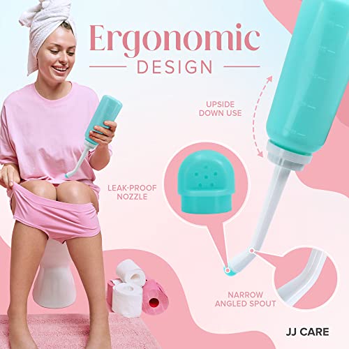 JJ CARE Peri Bottles - Pack of 2 Peri Bottles for Postpartum Care Kit, 500 ml Peri Bottles - AB Mystery