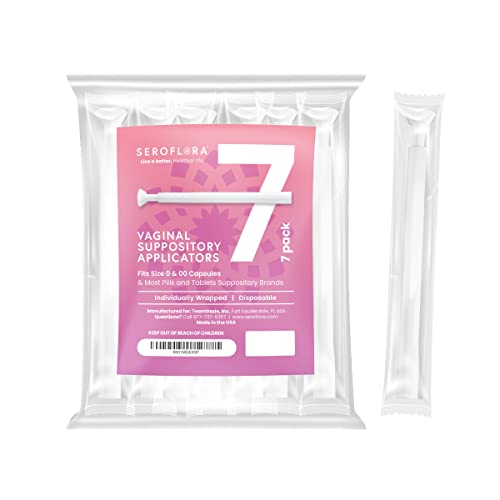 SEROVERA Seroflora Boric Acid Suppositories Applicators for Women, Individually Wrapped Pack of 7 - AB Mystery