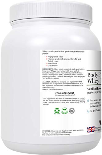 Complementary Supplements - BodyFuel Whey Protein Isolate & Concentrate Vanilla Flavour Complementary Supplements