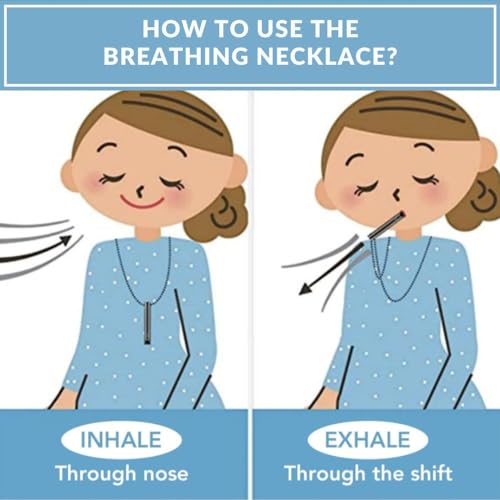 Mariscal Anxiety Breathing Necklace - Rose Gold Anti Anxiety Necklace Breathing for Women and Men - AB Mystery