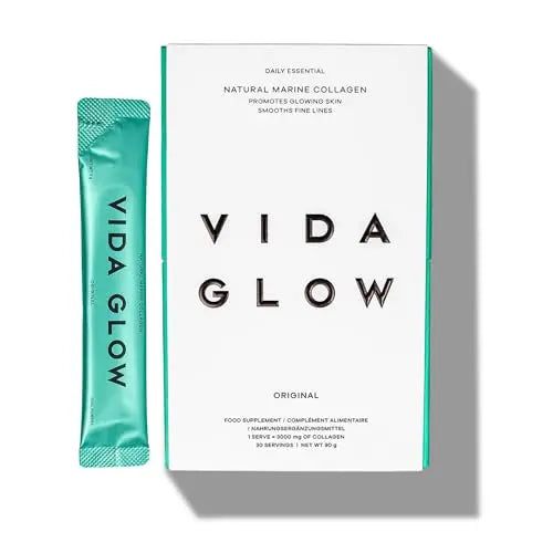Vida Glow - Natural Hydrolysed Marine Collagen Sachets | Promotes Glowing Skin + Smooths Fine Lines 