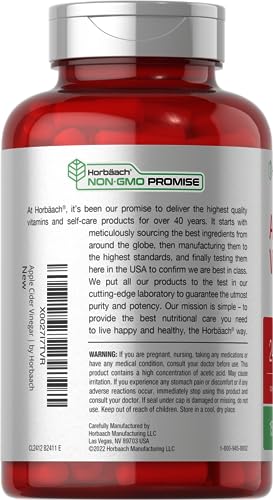 Horbaach Apple Cider Vinegar Capsules | 2400mg | 150 Count | Non-GMO, Gluten Free - AB Mystery