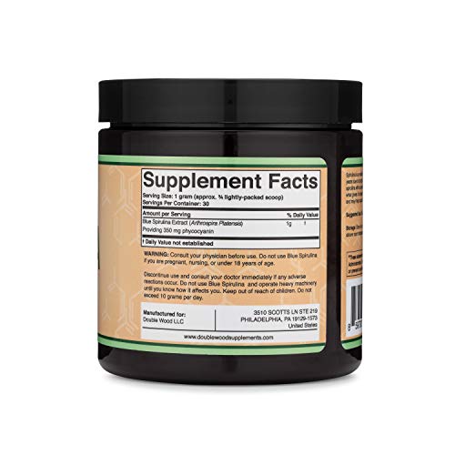 Blue Spirulina Powder - Maximum 35% Phycocyanin Content, Superfood Powder from Blue - AB Mystery