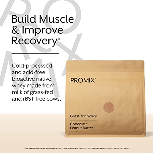 Promix Whey Protein Powder, Chocolate Peanut Butter - 2.5lb Bulk - Grass-Fed & 100% - AB Mystery