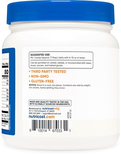 Nutricost Brewers Yeast Powder 1LB (16oz) - Non-GMO, Vegetarian Friendly - AB Mystery