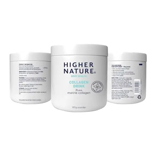 Higher Nature - Collagen Drink - Increases Skin Elasticity & Hydration - Collagen Powder - AB Mystery