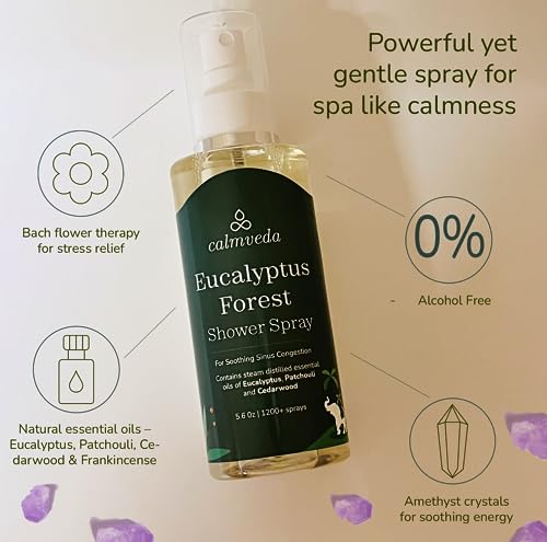 Eucalyptus Shower Spray Spa Feel - Escape to Serene Eucalyptus Forest (1200+ Sprays) - AB Mystery