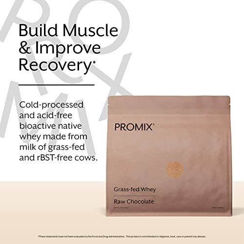 Promix Whey Protein Powder, Raw Chocolate - 2.5lb Bulk - Grass-Fed & 100% All - AB Mystery