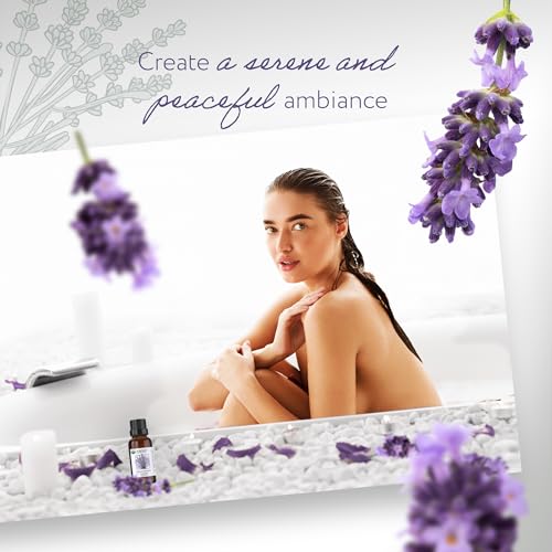 HBNO Organic Lavender Essential Oil - 1 oz (30ml) Value Size - USDA Certified Organic Lavender - AB Mystery